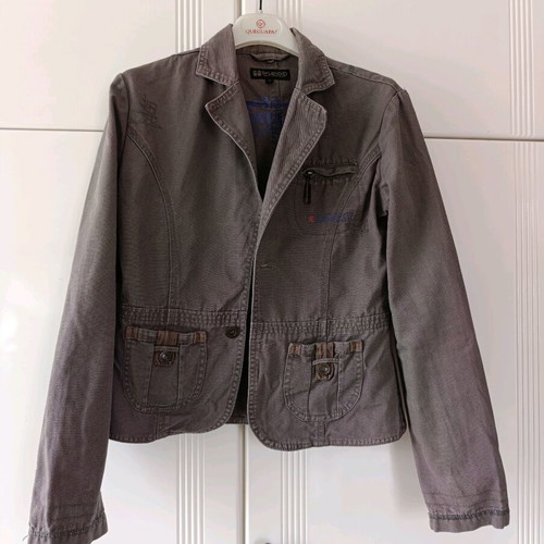 Splendid denim jacket 100% cotton khaki like new, size S