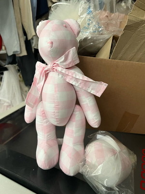 Baby gift set with teddy bear and rattle new