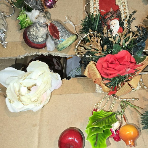 Vintage Christmas decorations used from 1970