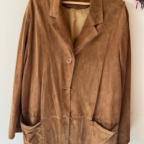 Long suede jacket new brown size M