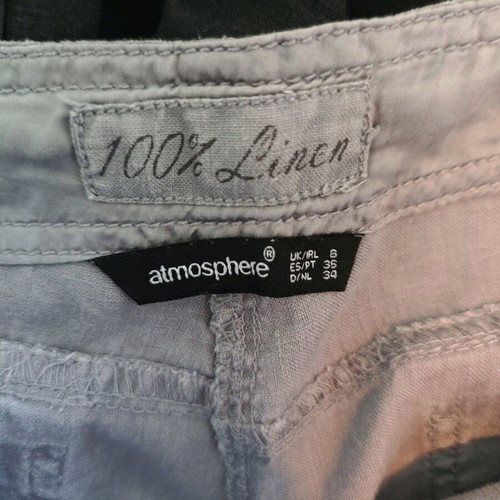 Linen pants gray Atmosphere small medium like new