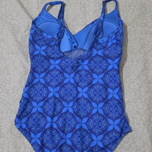 Blu4u blue one-piece swimsuit Large new