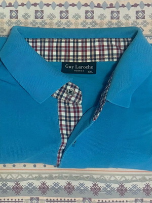 Guy Laroche men's polo shirt XXL like new, blue