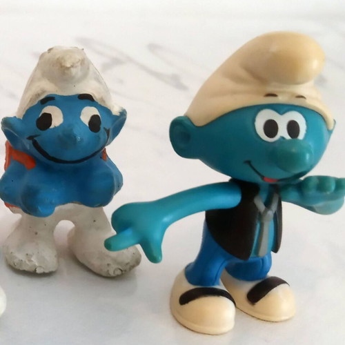 Smurfs figures used, pack of 4, PEYO Schleich