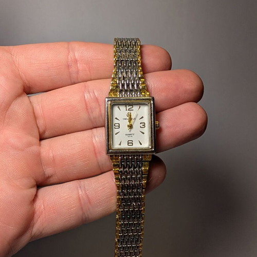 INGALEIS vintage women's watch used with silver/gold metal bracelet