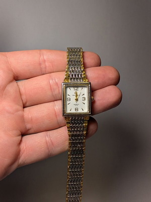 INGALEIS vintage women's watch used with silver/gold metal bracelet
