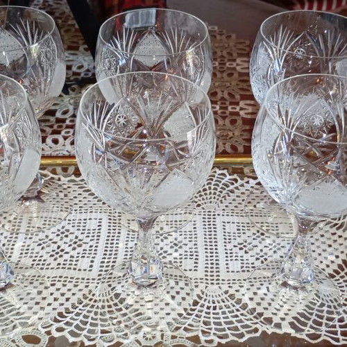 Crystal Water Glasses set of 6 like new