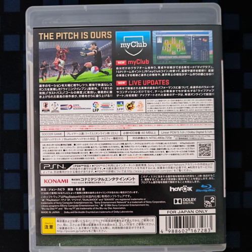 Winning Eleven 2015 PS3 game like new, Japanese version NTSC-J