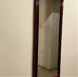 Καθρέπτης Τοίχου με Καφέ Ξύλινο Πλαίσιο 95 x 37cm