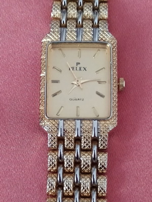 Vintage Pelex Ελβετικό ρολόι quartz μεταχειρισμένο, επίχρυσο