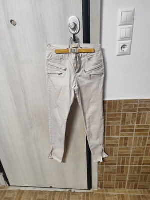 Zara elastic women's pants, ecru, size 34