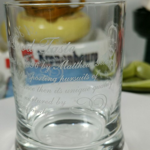 Famous Grouse collectible whisky cut glass used