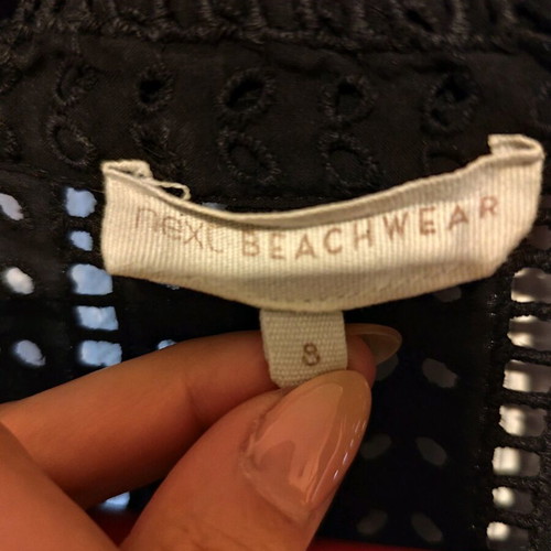 Next embroidered black dress small like new