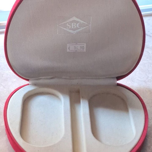 SBC heart-shaped jewelry box used, red