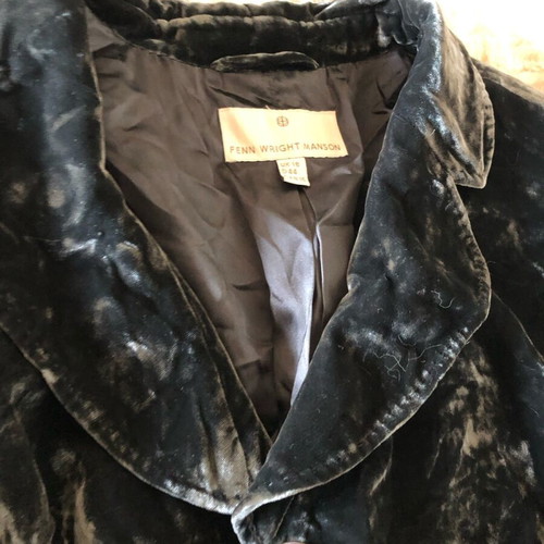 Velvet vintage gothic jacket new, black Fenn Wright Manson