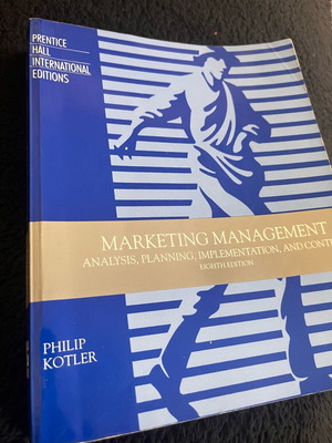 Marketing Management 8th Edition used, Philip Kotler, English