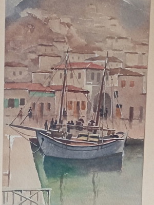 Pavlos Pantelakis Watercolor Hydra like new