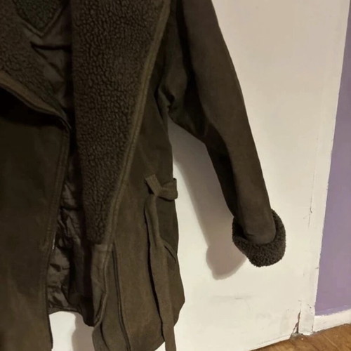 Jacket brown with shearling style fur like new Gianni Rodini