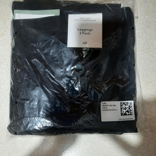 H&M leggings 2 pack size XL black new
