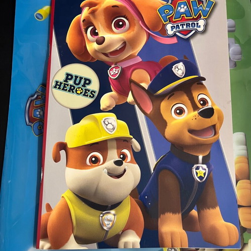 Paw Patrol notebook and button folder new