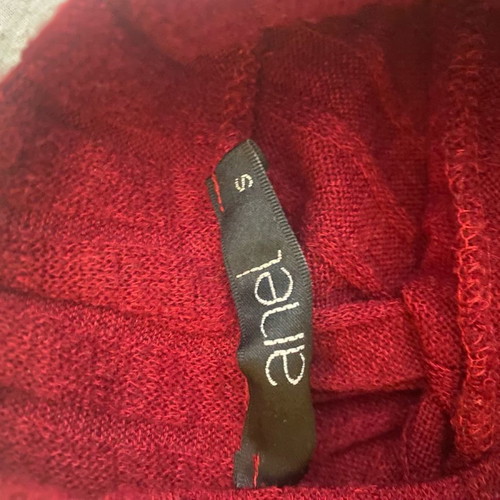 Blouse with neck used, burgundy, size S