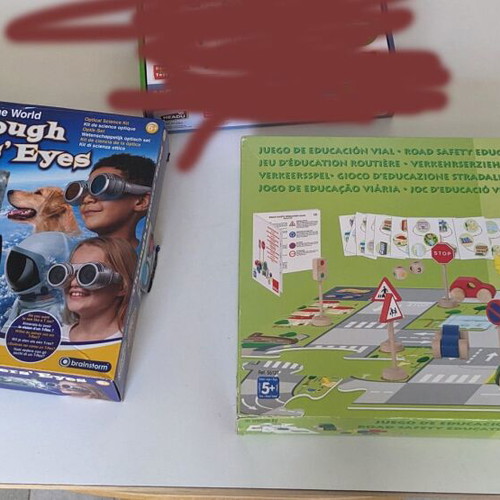 Children's educational board games used, set of 2 pieces
