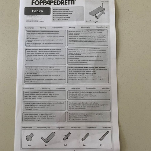 Foppapedretti Επιτοίχια Καρέκλα Γραφείου Ξύλινη Καινούργια