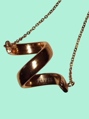 Puppis ατσάλινο ροζ χρυσό κολιέ με σχέδιο σπιράλ καινούργιο