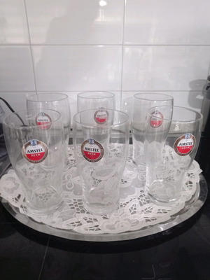 Traditional beer glasses set of 6, unused