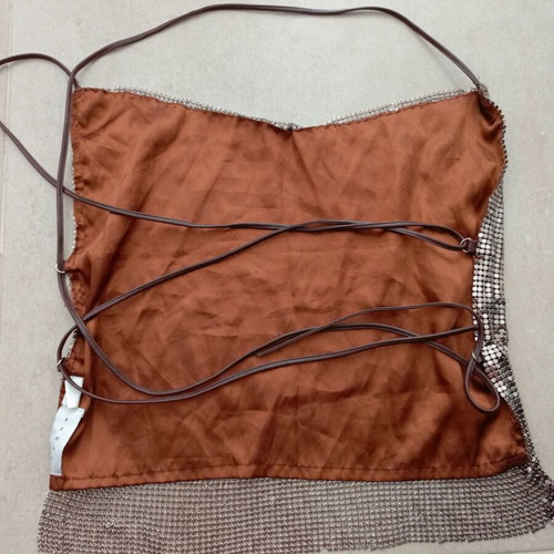 Y2K Ozone Aluminium Mesh Top Like New, Gold, Adjustable Back