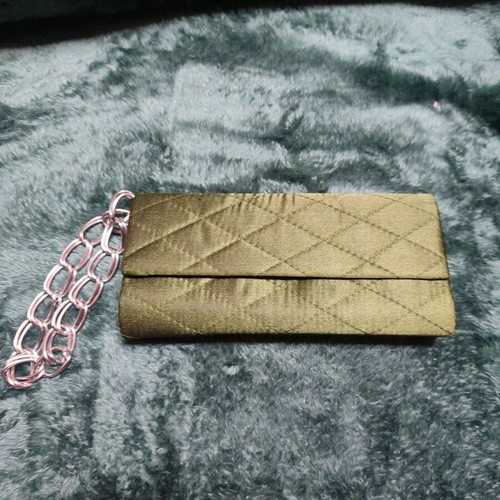 Alexi Andriotti quilted clutch bag new green