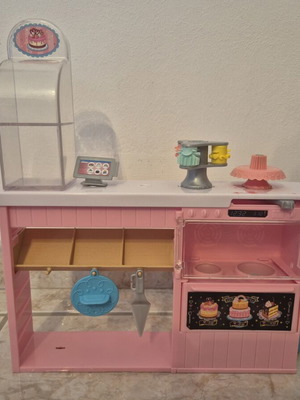 Barbie Cake Shop Playset with Doll like new