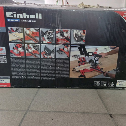 Einhell TC-SM 2131/1 Dual Sliding Mitre Saw 1500W like new, laser guide