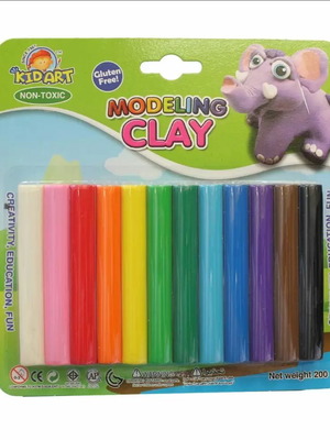 Modeling clay 12 colors 200gr new