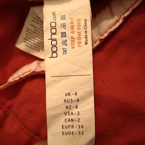Boohoo women's pink denim jacket used, size XS