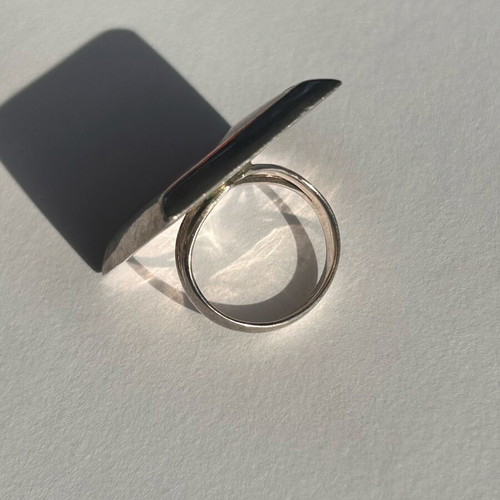 Sterling silver 925 ring with red coral stone used