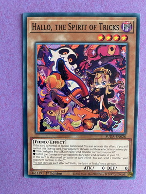 Hallo, the Spirit of Tricks Yu-Gi-Oh! card like new