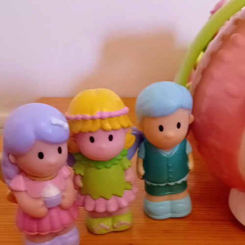 Happyland Wobble Along Hedgehog toy with 8 fairy figures like new