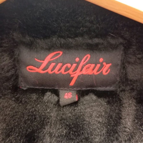 Women's mouton coat used, black, Lucifair, size 46