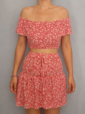 Anel Pink Set Blouse and Skirt like new