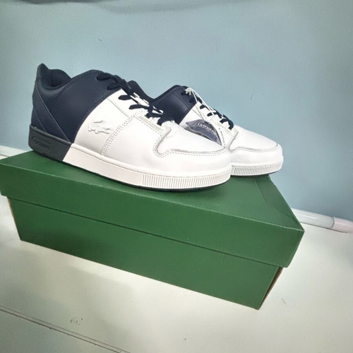 Lacoste men's sneakers new, white and blue, size 44