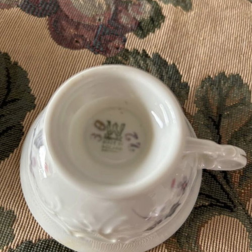 Coffee cups set porcelain Poland, like new, 4 cups with saucers plus 2 extra