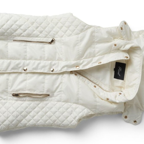 Forel White Quilted Vest Size 52 New