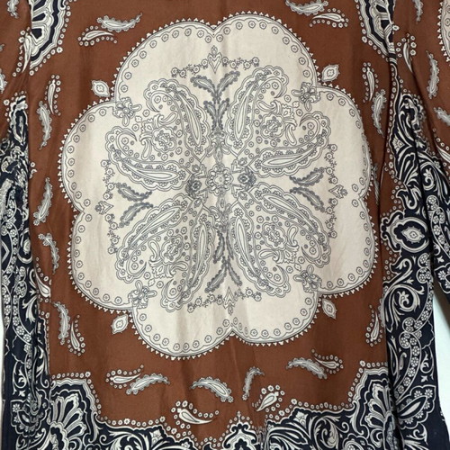 Boho silk shirt Massimo Dutti with paisley pattern like new