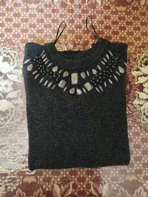 H&M women's shirt used, gray, One Size