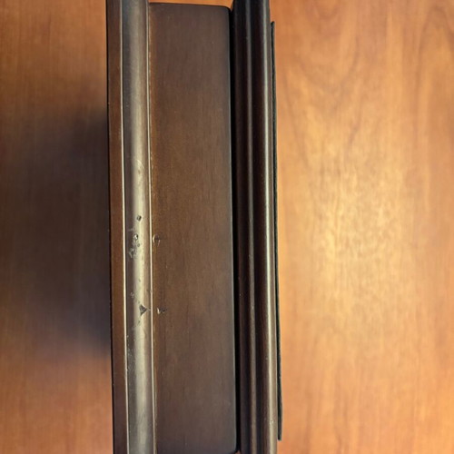 Case for playing cards and chips, wooden and leather made in ITALY