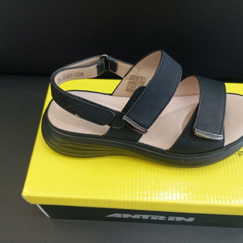 Antrin platform sandals, black, size 41