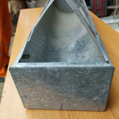 Galvanized feeder for chickens and ducks new, 1 meter long