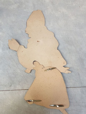 Rare Collectible Karagiozis Shadow Theater Figure Barbagiorgos 1960 used