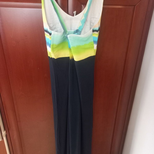 Billy Sabbado maxi dress used, size Large, blue multicolor